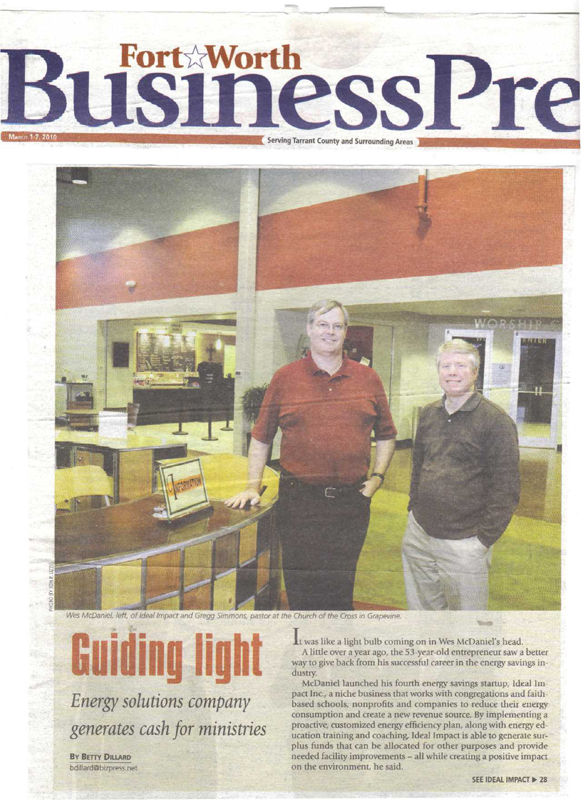 Press Clip: Ideal Impact, Inc. in Fort Worth Business Press